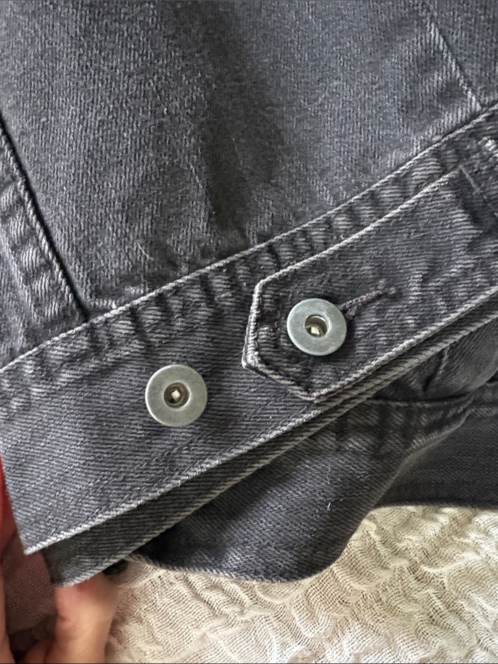 Topman Washed Charcoal Denim Sleeveless Jacket XL - Picture 4 of 4